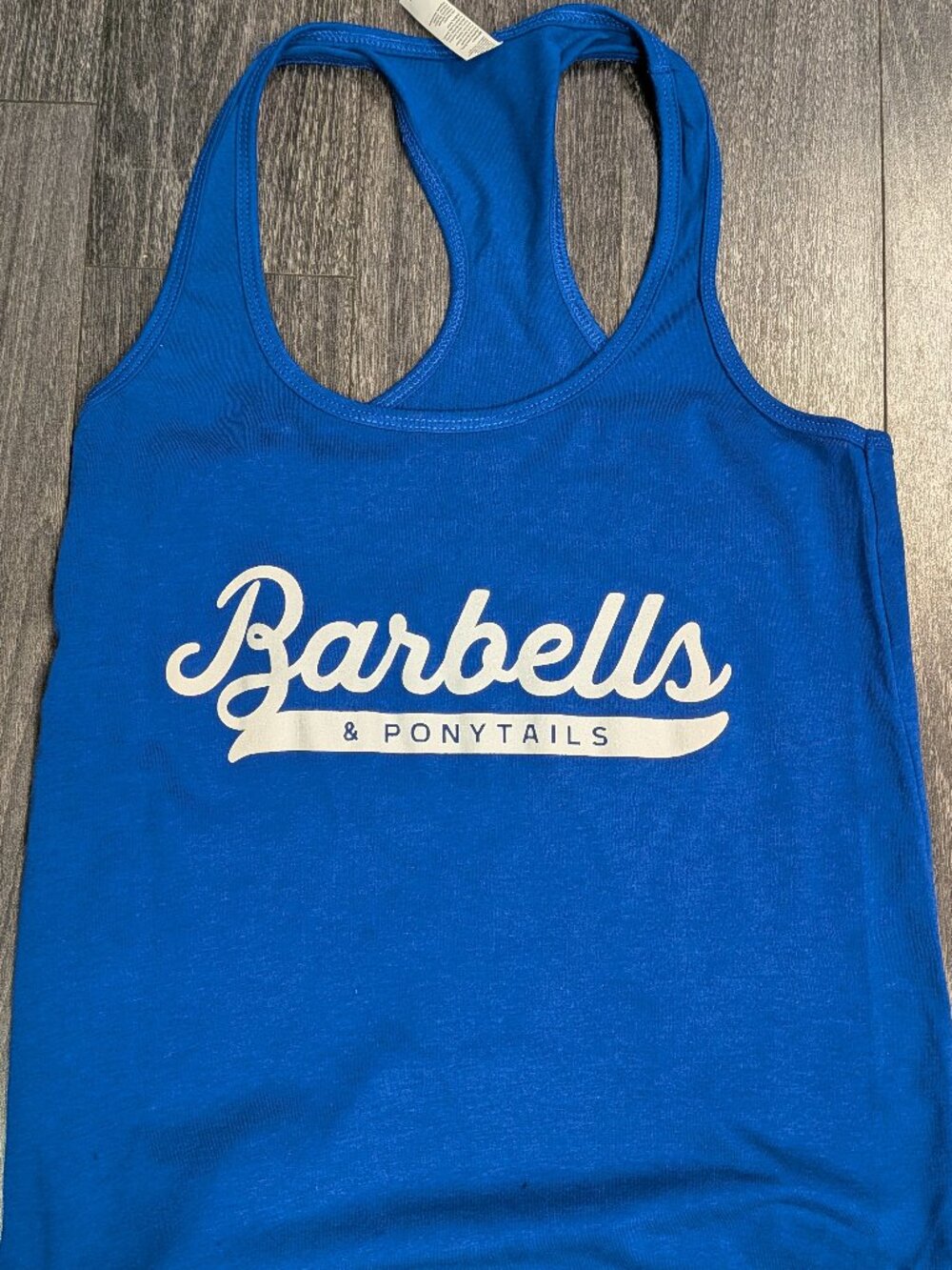 Barbells And Ponytails "Logo" Racerback Tank Top Sz XS NEW